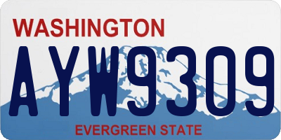 WA license plate AYW9309