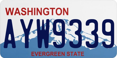 WA license plate AYW9339