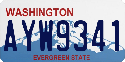 WA license plate AYW9341