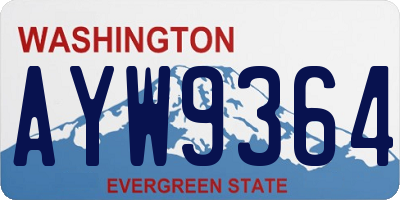 WA license plate AYW9364