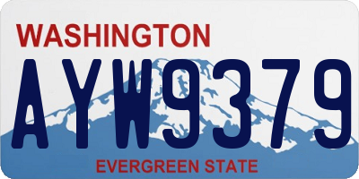 WA license plate AYW9379
