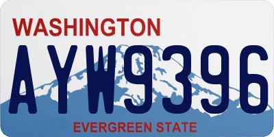 WA license plate AYW9396