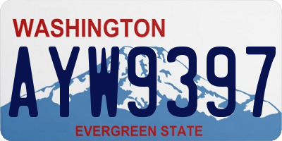 WA license plate AYW9397