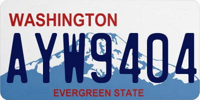 WA license plate AYW9404