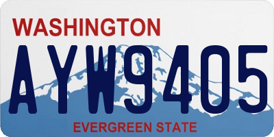 WA license plate AYW9405