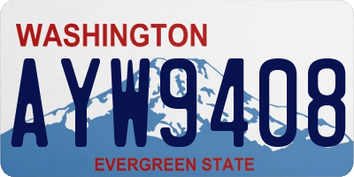 WA license plate AYW9408