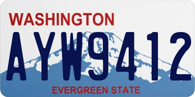 WA license plate AYW9412