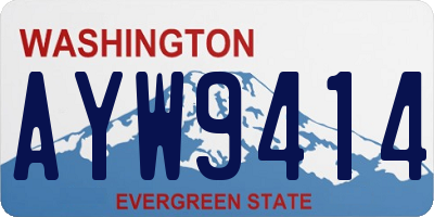 WA license plate AYW9414