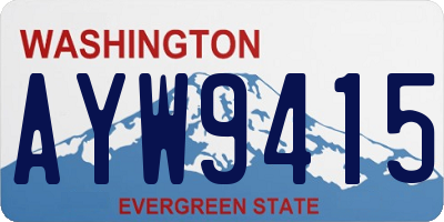 WA license plate AYW9415