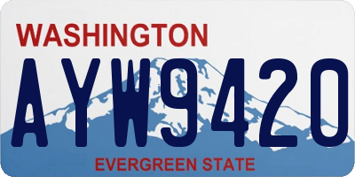 WA license plate AYW9420