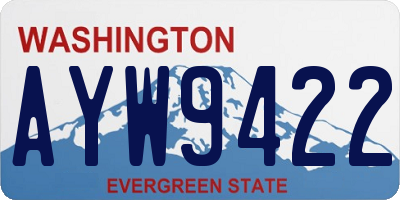 WA license plate AYW9422