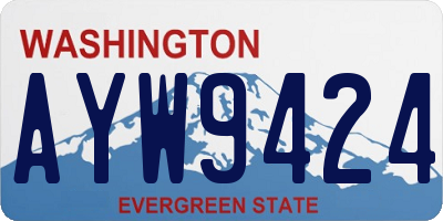 WA license plate AYW9424