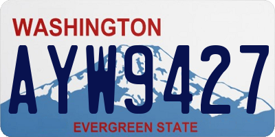 WA license plate AYW9427