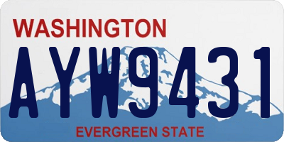 WA license plate AYW9431
