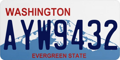 WA license plate AYW9432