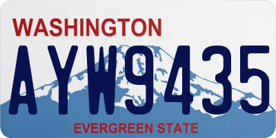WA license plate AYW9435
