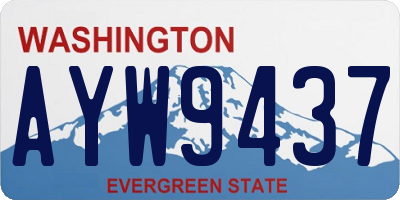 WA license plate AYW9437