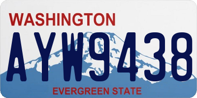 WA license plate AYW9438