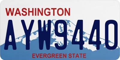 WA license plate AYW9440