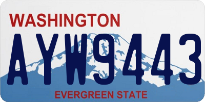 WA license plate AYW9443