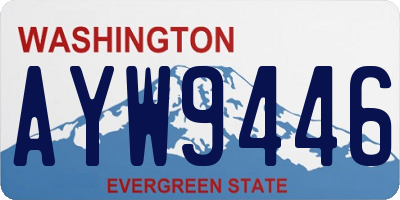 WA license plate AYW9446