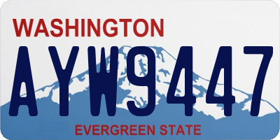 WA license plate AYW9447