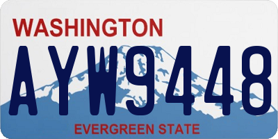WA license plate AYW9448