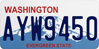 WA license plate AYW9450