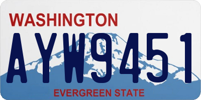 WA license plate AYW9451