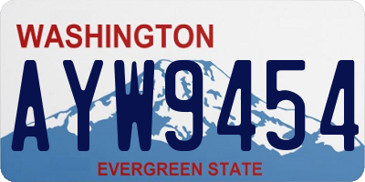 WA license plate AYW9454