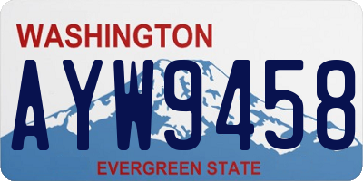 WA license plate AYW9458