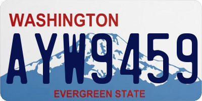 WA license plate AYW9459