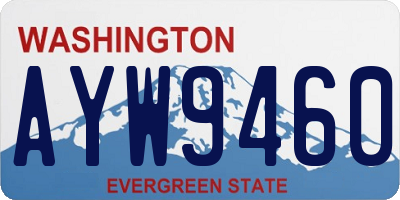 WA license plate AYW9460