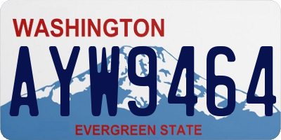 WA license plate AYW9464