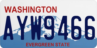 WA license plate AYW9466