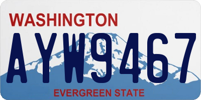 WA license plate AYW9467