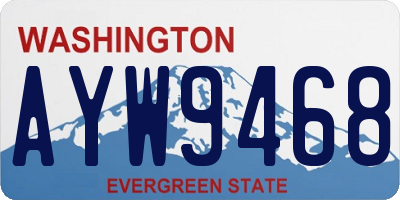 WA license plate AYW9468