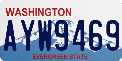 WA license plate AYW9469