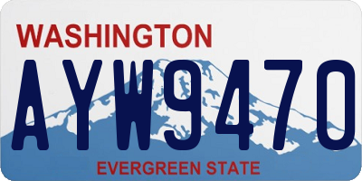 WA license plate AYW9470