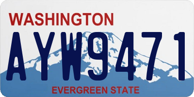 WA license plate AYW9471