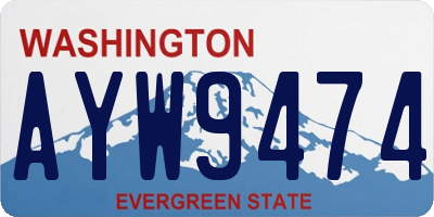 WA license plate AYW9474