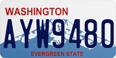 WA license plate AYW9480