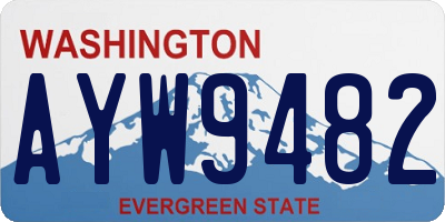 WA license plate AYW9482