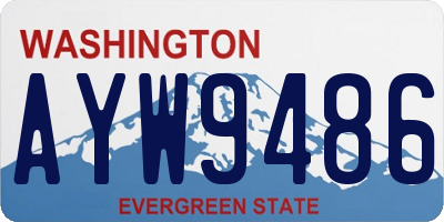 WA license plate AYW9486