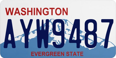 WA license plate AYW9487