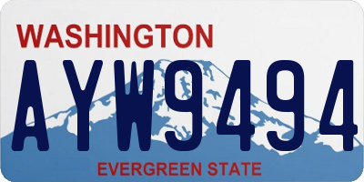 WA license plate AYW9494