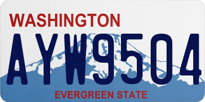 WA license plate AYW9504