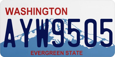 WA license plate AYW9505