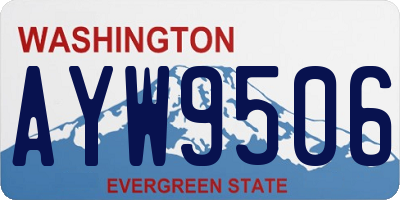 WA license plate AYW9506