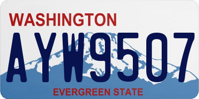 WA license plate AYW9507